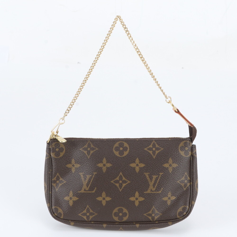 Louis Vuitton Monogram Mini Pochette Accessoires M58009 Leather Handbag Tote ...